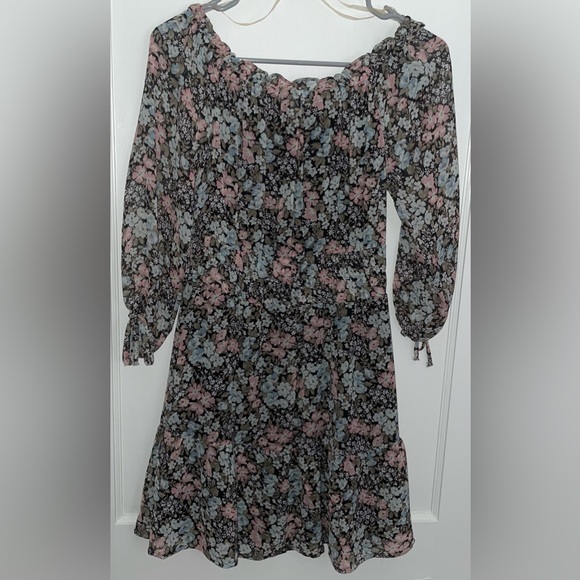 American Eagle Multicolor Floral Flowy Mini Dress - Size: S - Picture 3 of 4